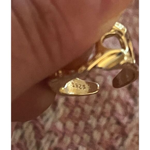 The Monster Ring adjustable  in yellow gold plated 925 silver - Picture 3 of 7